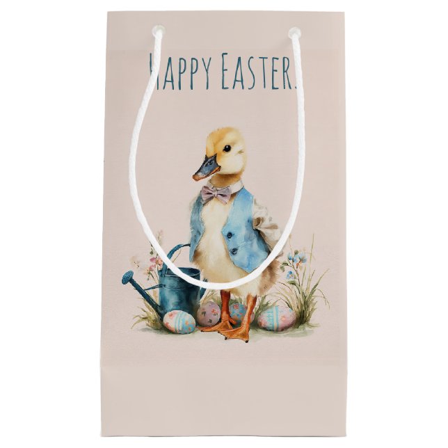 Cute Easter small glossy Gift bag (Front)