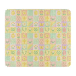 Cute Easter/spring patterned Cutting Board