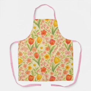 Cute Easter/spring patterned flowers Apron