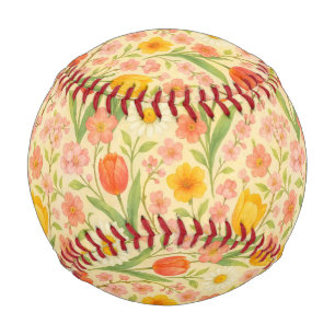 Cute Easter/spring patterned flowers Baseball