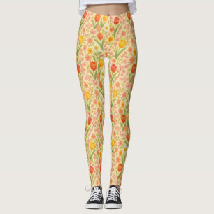 Cute Easter/spring patterned flowers Leggings