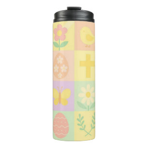 Cute Easter/spring patterned Thermal Tumbler