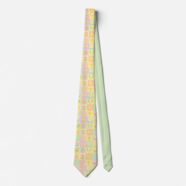 Cute Easter/spring patterned Tie (Front)