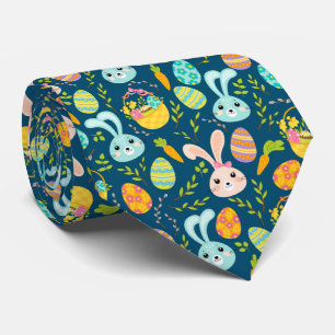 cute Easter tiled pattern Tie