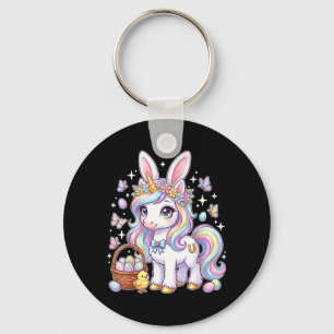 Cute Easter Unicorn Bunny Fantasy Easter Egg Hunt Key Ring