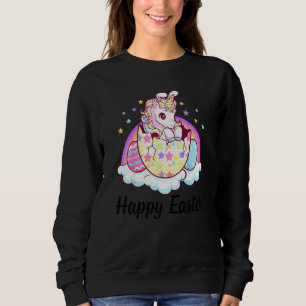 Cute Easter Unicorn Hunt Eggs Happy Easter Day Fun Sweatshirt