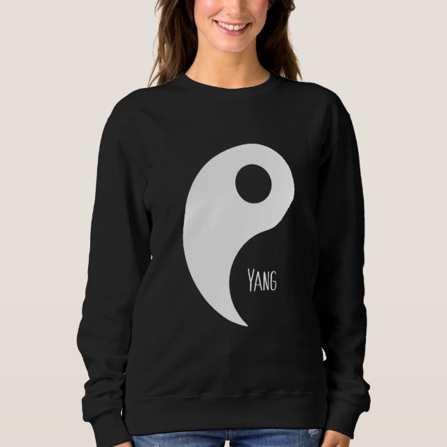 Cute Easy Couples Matching Costume Yin Yang Sweatshirt (Front)