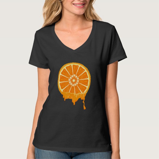 Cute Easy Fruit Halloween Treat Orange Sliced Cost T-Shirt (Front)
