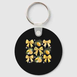 Cute Easy Peasy Bow Lemon Squeezy Hello Summer Key Ring
