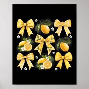 Cute Easy Peasy Bow Lemon Squeezy Hello Summer Poster