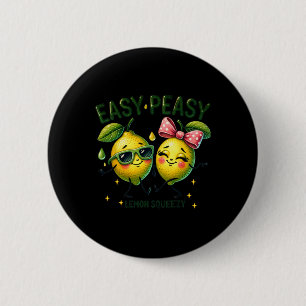 Cute Easy Peasy Lemon Squeezy Hello Summer Vacatio 6 Cm Round Badge