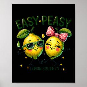 Cute Easy Peasy Lemon Squeezy Hello Summer Vacatio Poster