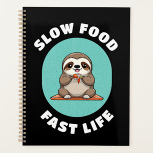 Cute eating Kawaii Sloth Planner