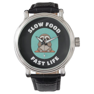 Cute eating Kawaii Sloth Watch