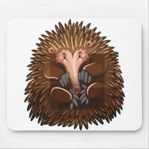 Cute echidna mouse pad