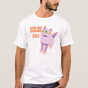 Cute Eclipse Cat Wearing Eclipse Solar Glasses Sol T-Shirt