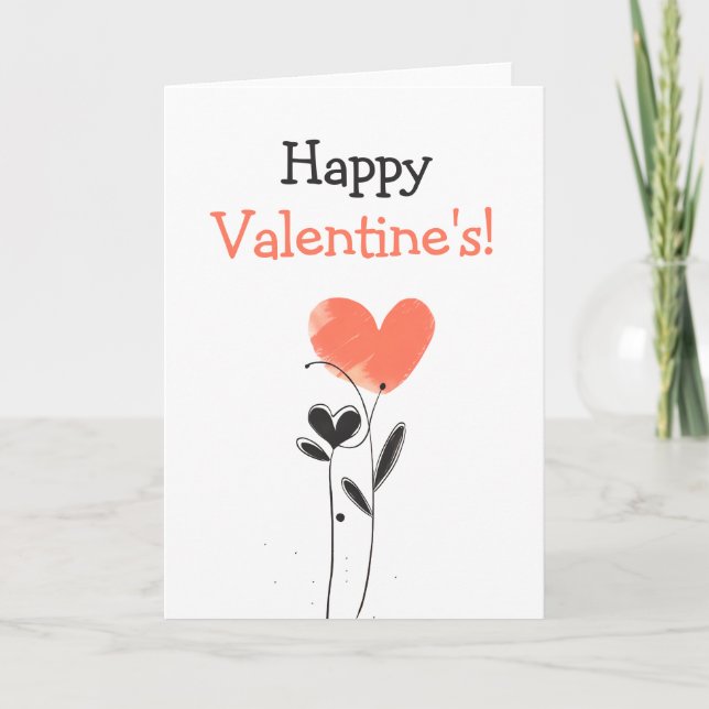 Cute Editable Valentine's Card (Front)
