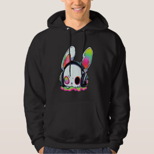 Cute EDM Bunny DJ Trippy Rave Hoodie