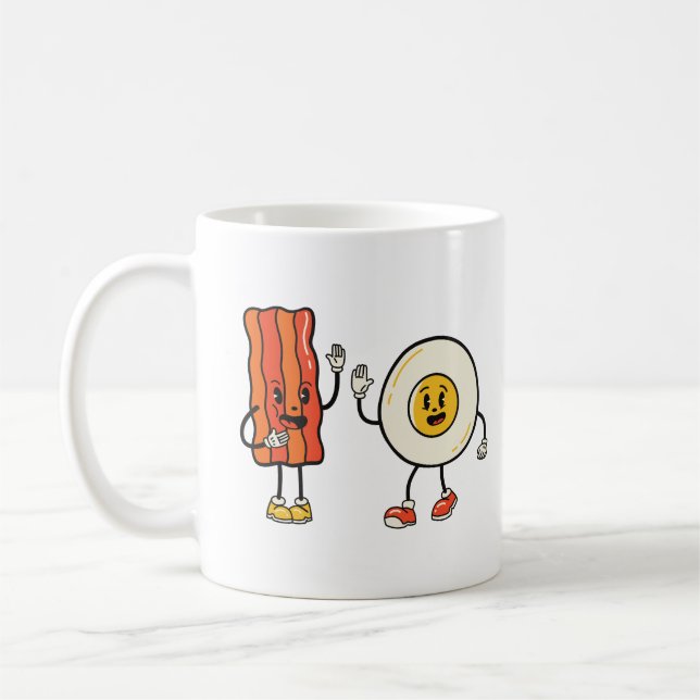 Cute Egg And Bacon Coffee Mug (Left)