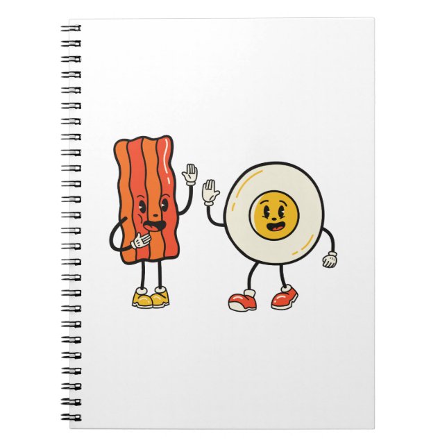 Cute Egg And Bacon Notebook (Front)