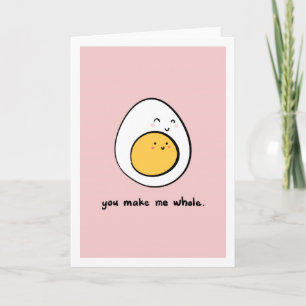 Cute Egg Character Love/Appreciation Blank Card