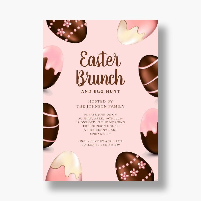 Cute Egg Hunt And Easter Brunch Invitation (Cute Egg Hunt And Easter Brunch Invitation)