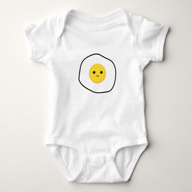 Cute Egg Smile Kawai Baby Bodysuit (Front)