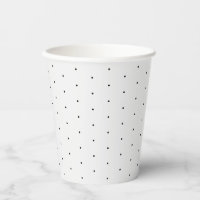 Cute elegant black off white tiny polka dots