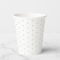 Cute elegant black white tiny polka dots pattern