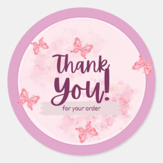 Cute elegant butterfly classic round sticker