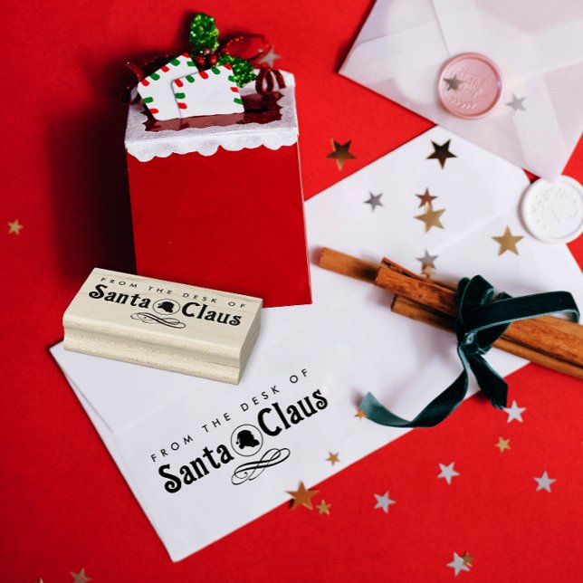 Cute Elegant From The Desk Of Santa Rubber Stamp (Creator Uploaded)