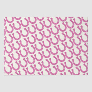 Cute Elegant Glam Horseshoe Pink Glitter Tissue Paper