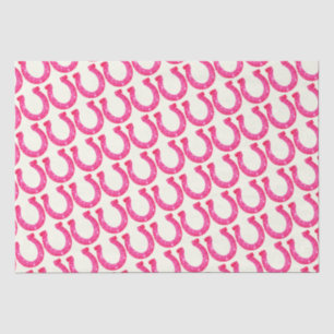 Cute Elegant Glam Horseshoe Pink Glitter Tissue Paper
