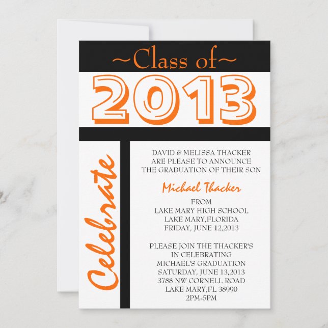 Cute Elegant Graduation Annoucement/Invitation Invitation (Front)