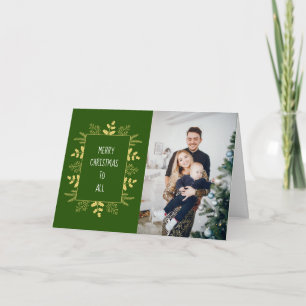 Cute Elegant Holiday Photo Card