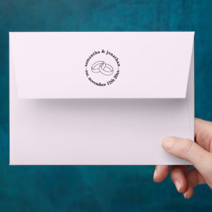 Cute, Elegant Interlocked Wedding Rings - Wedding Envelope