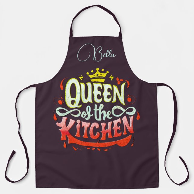 CUTE ELEGANT QUEEN OF THE KITCHEN  APRON (Front)