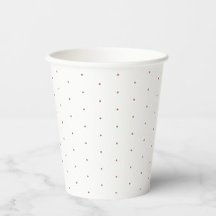 Cute elegant rose gold tiny polka dots pattern paper cups
