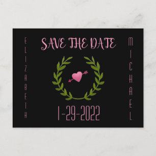 Cute Elegant Simple Save The Date Postcard