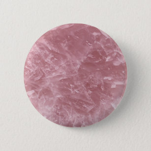 Cute Elegant Trendy Baby Pink Rose Quartz Crystal 6 Cm Round Badge