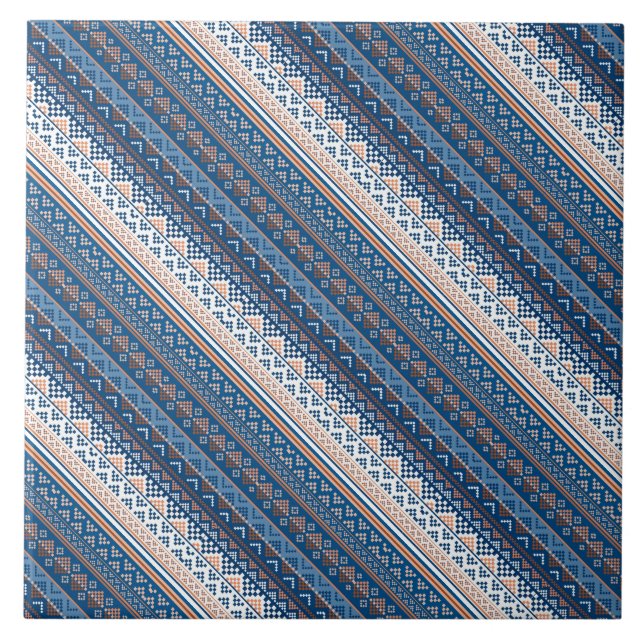 Cute elegant ukrainian patterns design tile (Front)