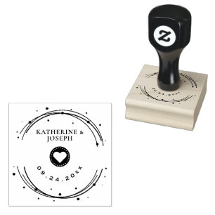 CUTE & ELEGANT WEDDING RETURN ADDRESS RUBBER STAMP