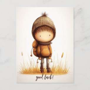 Cute Elementary School Kid Postcard