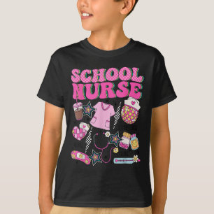 Cute Elementary School Nurse Student Teacher Back T-Shirt
