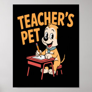 Cute Elementary School Student Dog Funny Teachers Poster