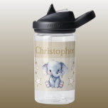 Cute elephant add name with stars kids brown water bottle<br><div class="desc">CamelBak Eddy® water bottle for kids.
Personalise with a name.
This water bottle features a cute elephant with stars in the colours brown and white.</div>