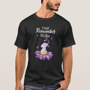 Cute Elephant Alzheimer's Awareness  T-Shirt