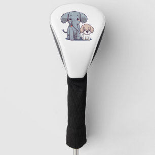 Cute Elephant and dog Golf Head Cover