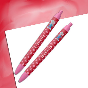 Cute elephant and hearts kid red and pink pen