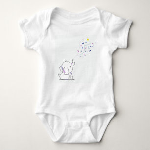 Cute Elephant Baby Bodysuit